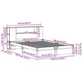  Krevet s regalom z knjige bez madraca bijeli 120x190cm borovina | shoptok.hr
