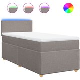 vidaXL Box spring postelja z vzmetnico taupe 90x190 cm blago, (21290972) Cene