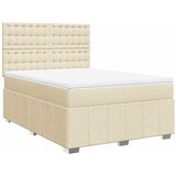  Krevet s oprugama i madracem krem 140 x 190 cm od tkanine | shoptok.hr