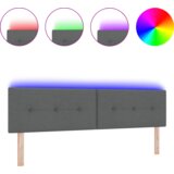 vidaXL LED Uzglavlje S Dugim Prešanim Sjedalom Tamno Sivo 90 cm Tkanina | shoptok.hr