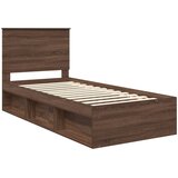  Krevetna konstrukcija s uzglavljem Smeđi hrast 75 x 190 cm | shoptok.hr