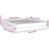 vidaXL okvir kreveta bez madraca 180x200 cm puno drvo hrast | shoptok.hr