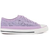 Shelvt Purple openwork sneakers | Shoptok.si