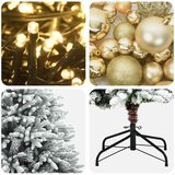  Umjetno božićno drvce s kuglicama 150 cm 150 LED lampica | shoptok.hr
