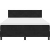  LED Box Spring Krevet s madracem Crna 140 x 200 cm Baršun | shoptok.hr
