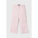 Guess Otroške hlače roza barva