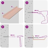  Lebdeća polica Zidne 2 pcs Ružičasta 30 x 9 x 2,5 cm Čelik | shoptok.hr