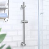 Wenko Drog za tuš iz nerjavečega jekla v sijajno srebrni barvi z namestitvijo brez vrtanja z drsnim nosilcem 70 cm – | Shoptok.si
