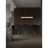 Nova Luce Medeninasta kovinska LED zatemnitvena viseča svetilka s steklenim senčilom Gloree – | Shoptok.si
