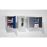 eurokraft basic Delavniška viseča omarica, VxŠxG 600 x 650 x 320 mm, vrata iz polne pločevine, svetlo siva RAL 7035 | Shoptok.si