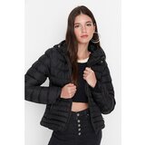Trendyol Black Hooded Quilted Down Jacket Cene