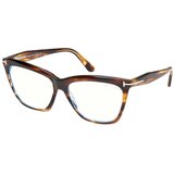 Tom Ford Ženski okvir za dioptrijske naočare Blue Block 0FT6064-B 5556, Smeđi | Eponuda.com