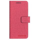 Swissten preklopni etui za mobitel, veličina XL, 158 x 80mm, tekstil, crvena | shoptok.hr