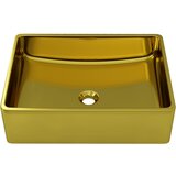 Maison Chic Umivalnik - Kopalna umivalnik - Lavabo keramičen 40x15 cm zlat, (21684924) | Shoptok.si
