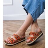 Gemre Orange ethnic sandals with buckles on the straps Zebrina | ePonuda.com