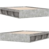  Posteljni okvir betonsko siv 140x190 cm | Shoptok.si