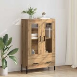 vidaXL Visok predalnik Corona Umetni hrast 69,5 x 31 x 115 cm | Shoptok.si