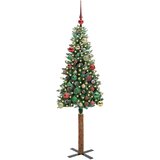vidaXL Mršavo božićno drvce s 150 LED svjetlima Zelena i bijela 150 cm | shoptok.hr