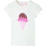  Dječja majica prljavo bijela boja 128 | shoptok.hr