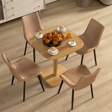  Blagovaonski stol 70 x 70 cm kuhinjski stol za 4 osobe izrađen od kaučukovca za kuhinju blagovaonicu prirodni | shoptok.hr