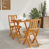 Bistro set 3 pcs Prirodna nafta Čvrsto drvo akacije | shoptok.hr