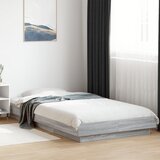  The Living Store Posteljni okvir z LED lučkami siva sonoma 90x200 cm inž. les - Posteljni Okvir, (21495731) Cene