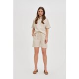 Marisse Beige Linen Shorts | shoptok.hr