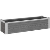  Povišena gredica - Vrtna gredica Siva 100 x 30 x 22 cm WPC i aluminij - 100 x 30 x 22 cm | shoptok.hr