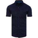 DStreet Men's Dark Blue Short Sleeve Shirt Cene