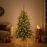  Umjetno božićno drvce s kuglicom 150 cm 150 LED lampica - 150 cm s LED-ima i ružičastim lopticama Cijene