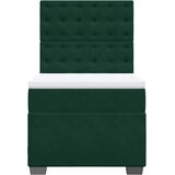 Box spring krevet s madracem tamnozeleni 80 x 200 cm baršunasti | shoptok.hr