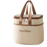 INF Izolirana torba za kosilo - Oxford in aluminijasta obloga, vodoodporna Beige, (5000287336) | Shoptok.si