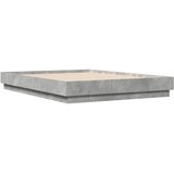  Okvir kreveta boja betona 135 x 190 cm od konstruiranog drva | shoptok.hr