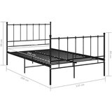  Za krevet crni metalni 120 x 200 cm | shoptok.hr