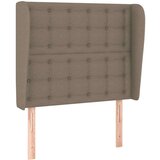  Uzglavlje s ušima smeđesivo 103x23x118/128 cm od tkanine | shoptok.hr