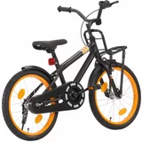  Dječji bicikl s prednjim nosačem 18 inča crno-narančasti