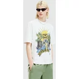 AllSaints Pamučna majica FEST SS CREW za muškarce, boja: bijela, s uzorkom, M005PA