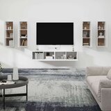  Komplet TV omaric 6-delni bel inženirski les, (20912899) | Shoptok.si