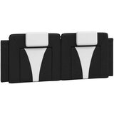 vidaXL Vzglavna stranica črna in bela 152 cm umetno usnje, (21112443) | Shoptok.si