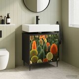  Kupaonski ormar ZAANDAM Crni hrast 60 x 40 x 61 cm | shoptok.hr