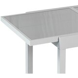 Gardenson Raztegljiva Vrtna Miza Ambia, Steklo, Aluminij, 120-180x90 | Shoptok.si