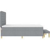  s opruga kutije Svijetlo siva 190 x 140 cm tkanina | shoptok.hr