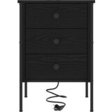 vidaXL Nočna omarica 2 pcs Črni hrast 42 x 41 x 61 cm Konstruiran les | Shoptok.si