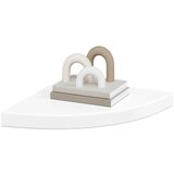  Plutajuća kutna polica visoki sjaj bijela 35 x 35 x 3,8 cm MDF | shoptok.hr