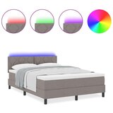 Box spring krevet Sivo-smeđa 140 x 190 cm tkanina | shoptok.hr