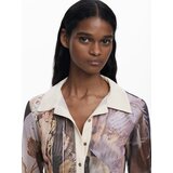 Desigual Bluza rjava / breskev / bela | Shoptok.si