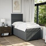  Krevet s oprugama i madracem tamnosivi 90 x 190 cm od tkanine | shoptok.hr