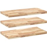  Plutajuće police 3 kom 80x40x4 cm Neobrađeno puno drvo akacije | Shoptok.si