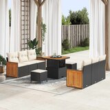  Sjedeća garnitura za vrt 9 kom. 8-Broj sjedala Bež 90 x 55 x 71 cm | shoptok.hr
