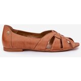 Maciejka Leather Ballet Flats With Open Toes | ePonuda.com